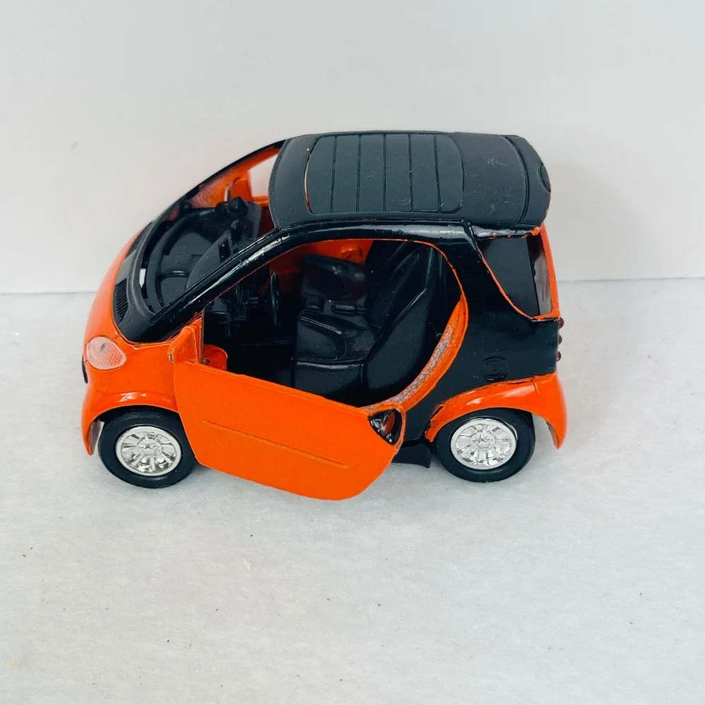 Orange and Black Diecast City Car Toy Vehicle with Opening Doors Made in China